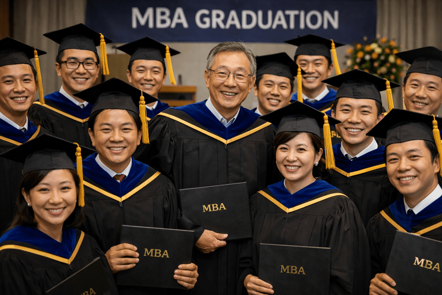 Students studying together